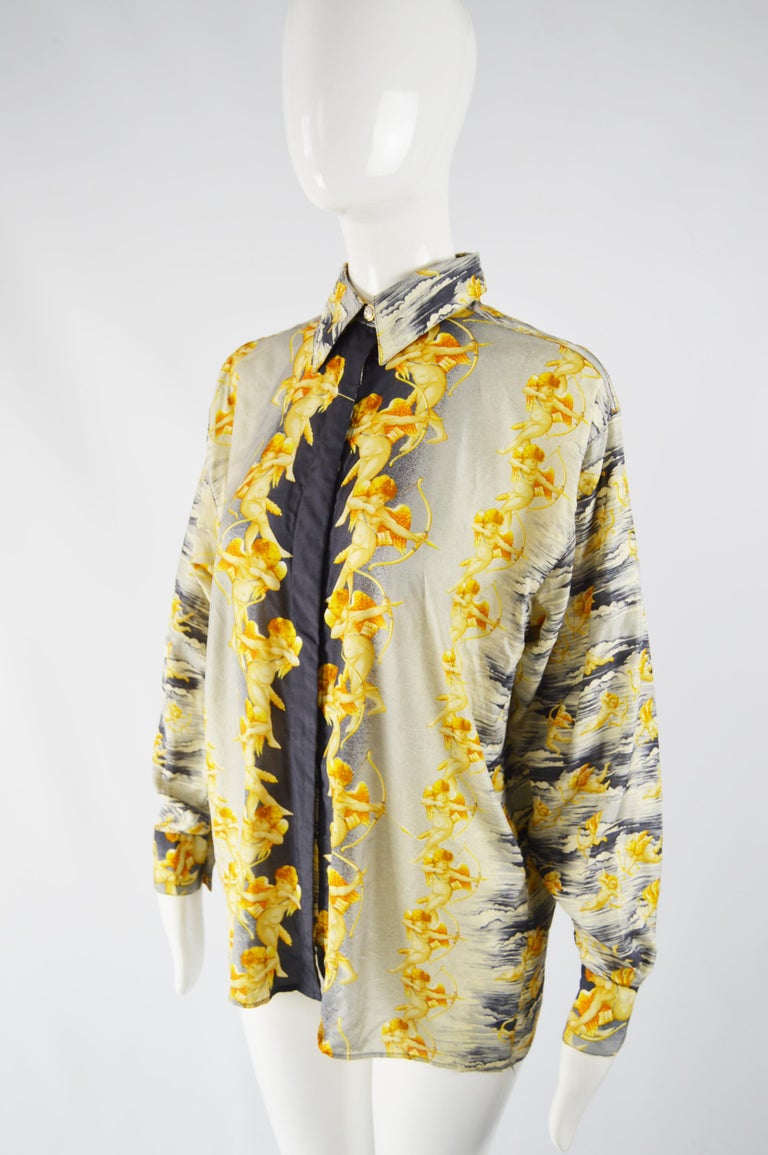Gianni Versace Versus Vintage Silk Shirt For Sale at 1stDibs | vintage ...