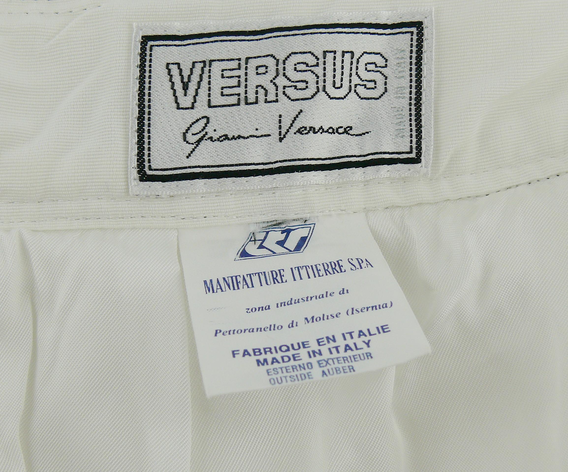 Gianni Versace Versus Vintage White Jacket & Skirt Ensemble with Western Details For Sale 2