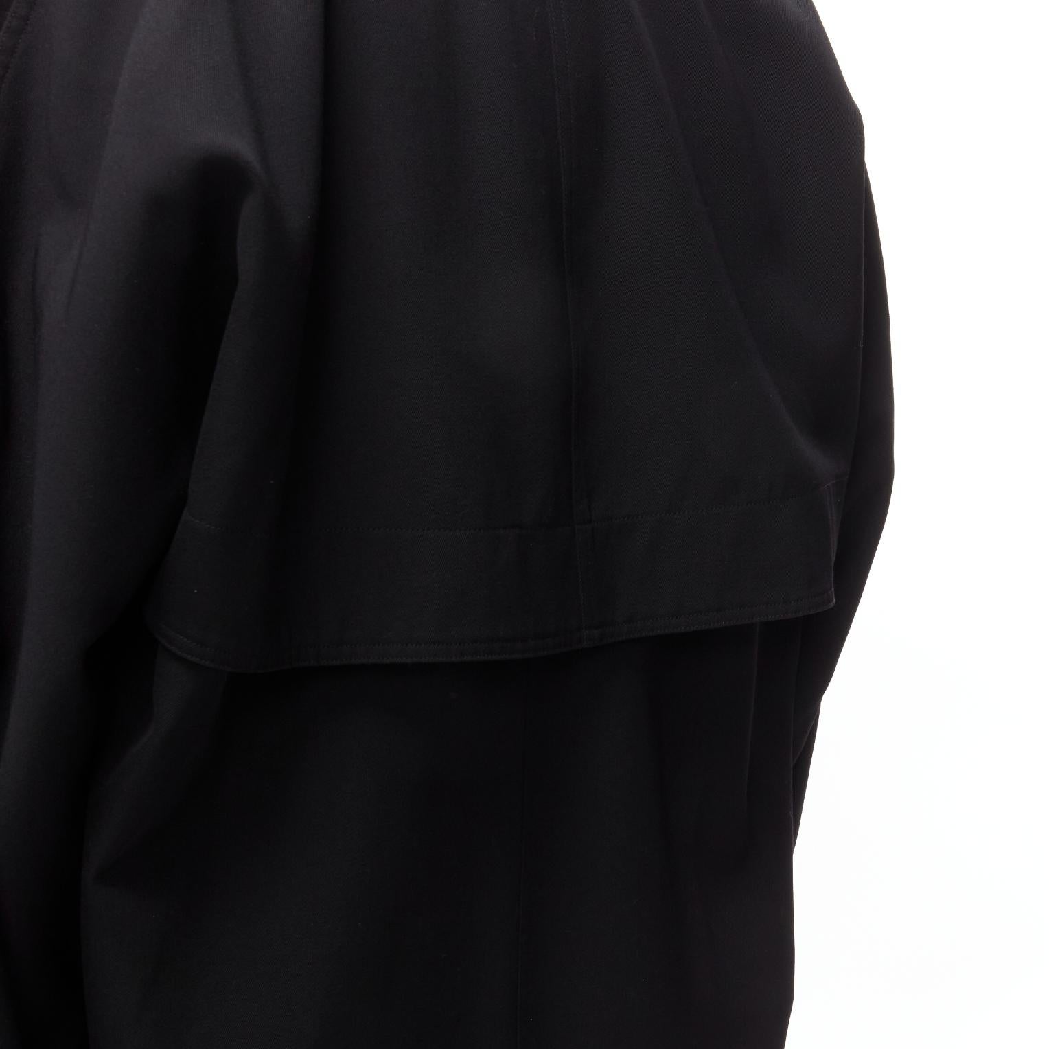 GIANNI VERSACE Vintage 100% wool black gold barocco lined robe coat jacket 3