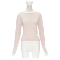 GIANNI VERSACE Vintage 100% wool pastel pink silver sequins sweater IT42 M