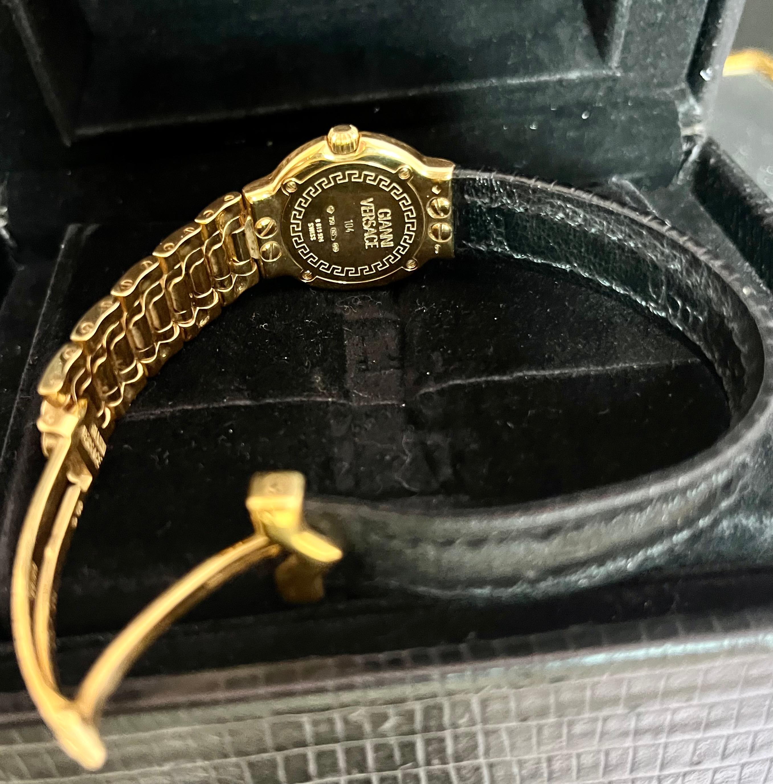 18k gold versace watch