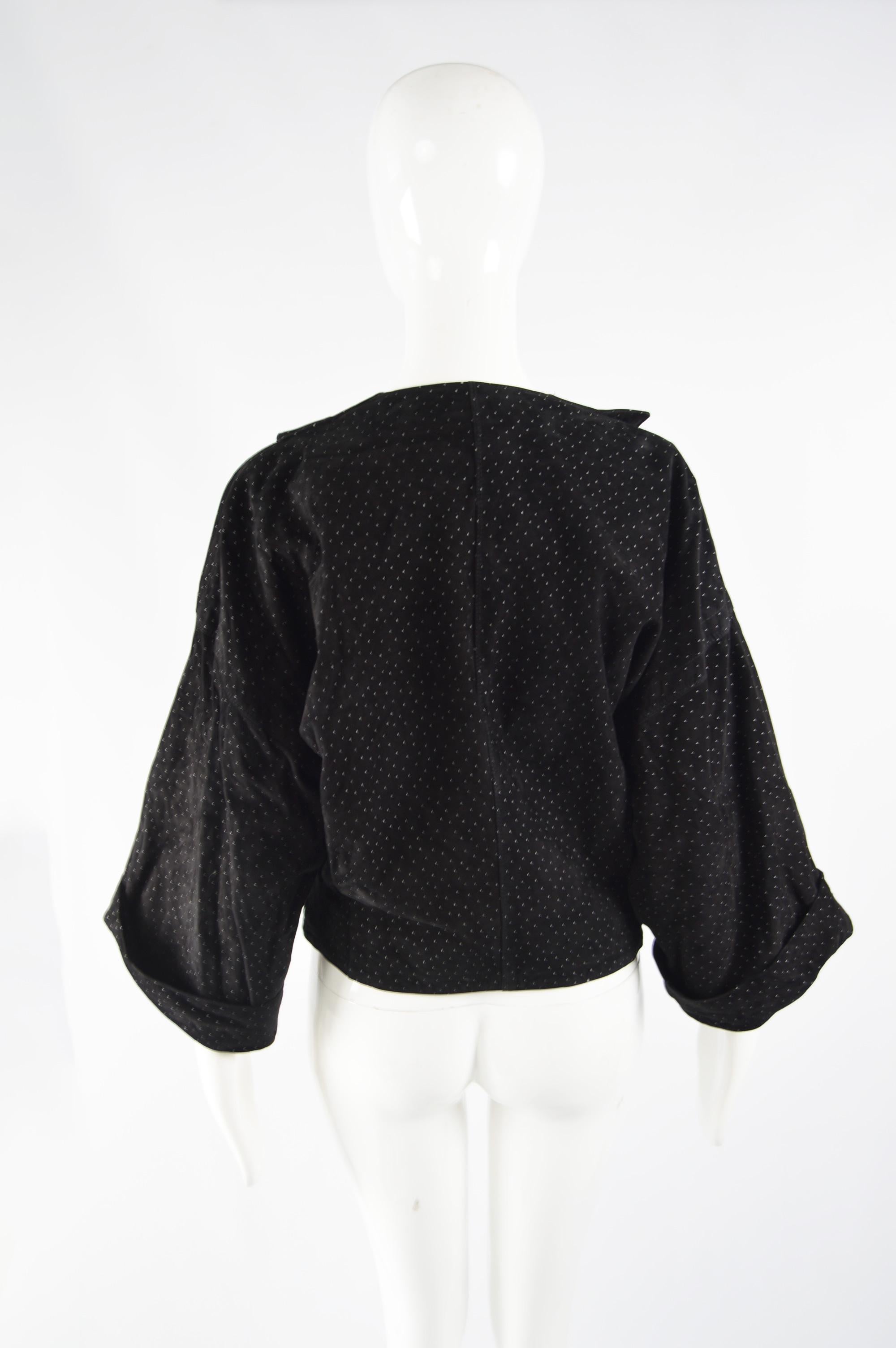 Gianni Versace Vintage 1980s Black Suede Jacket 2