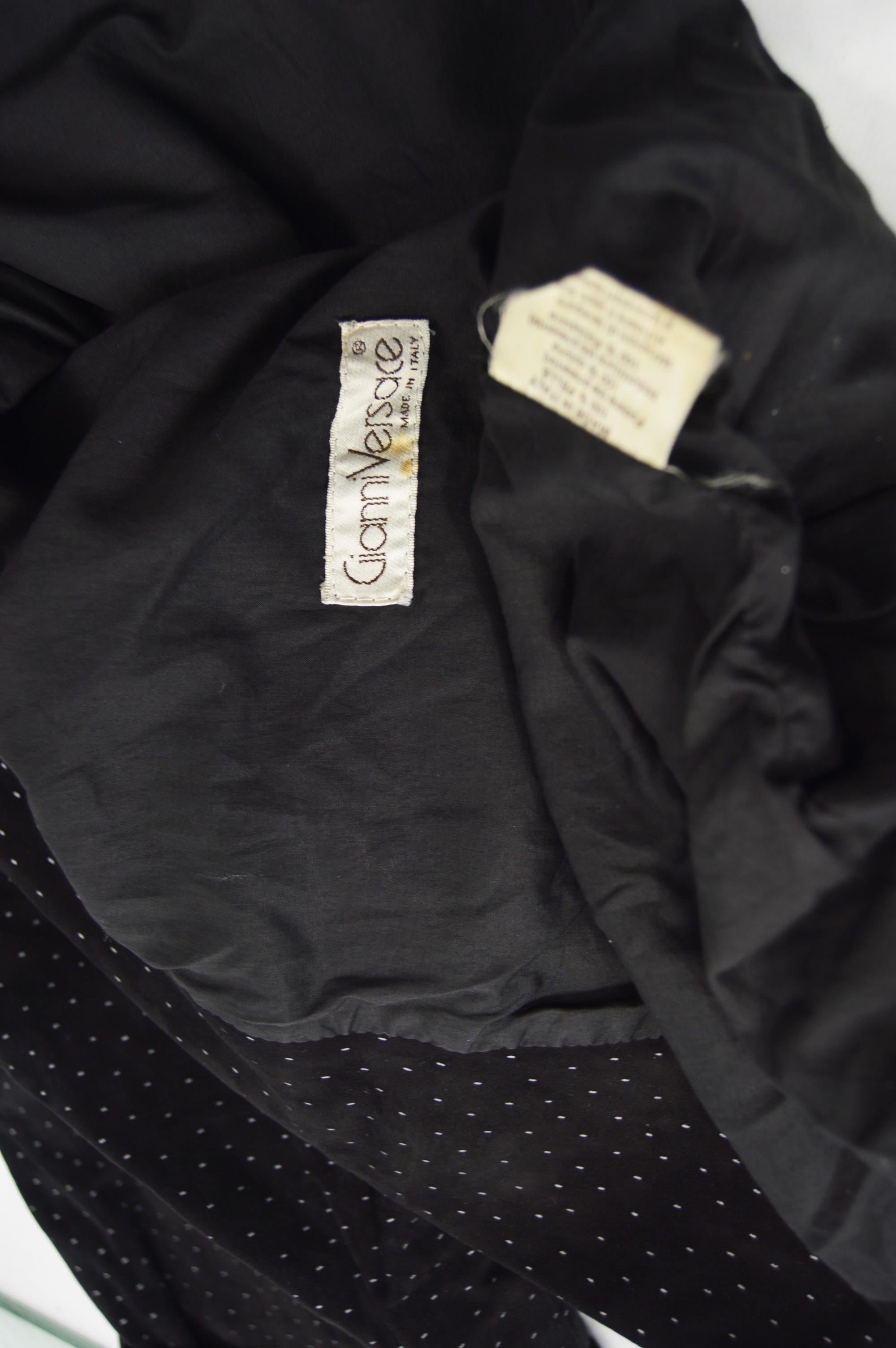 Gianni Versace Vintage 1980s Black Suede Jacket 3