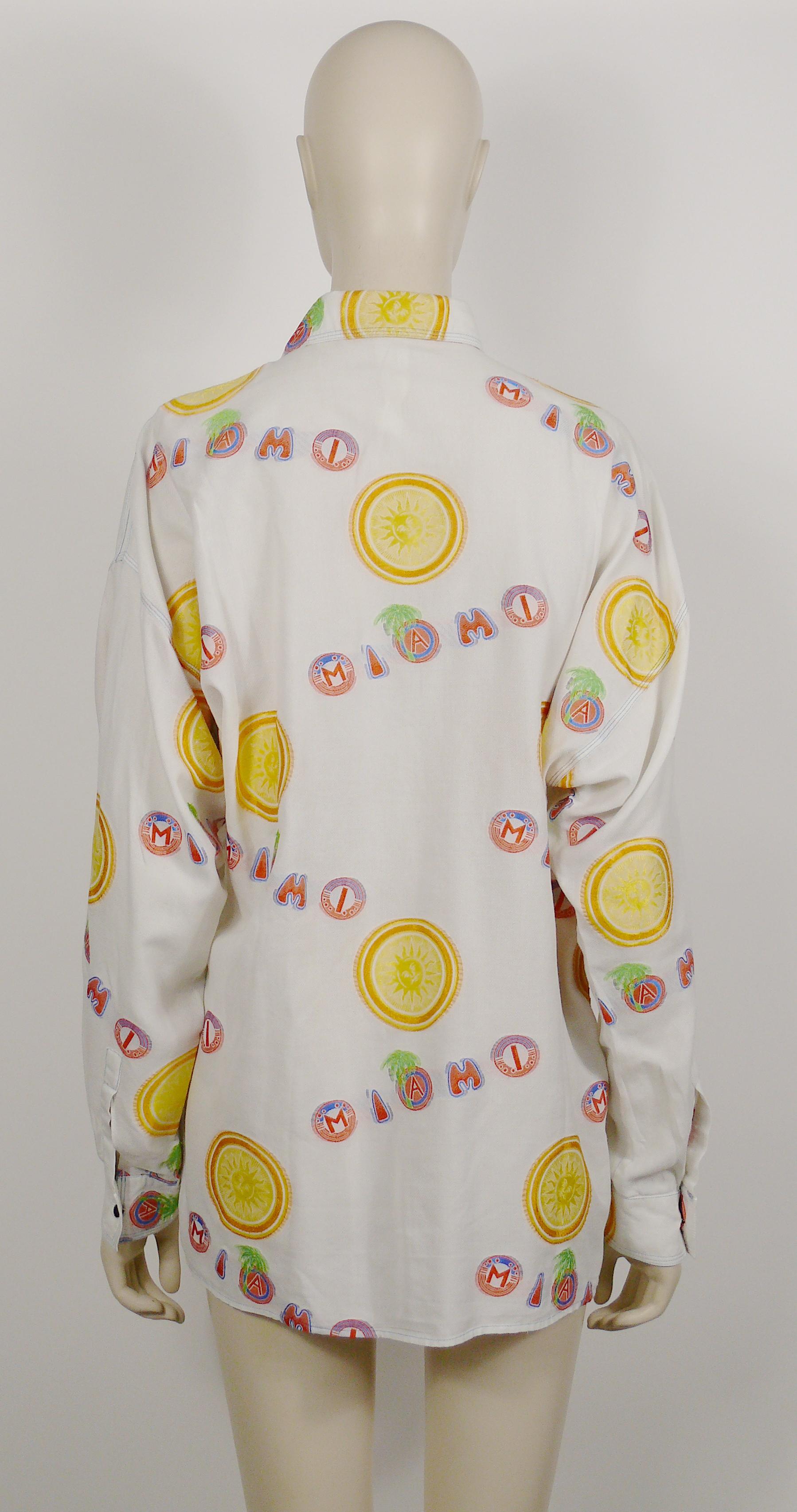 Chemise vintage Gianni Versace Miami des années 1990 en vente 2