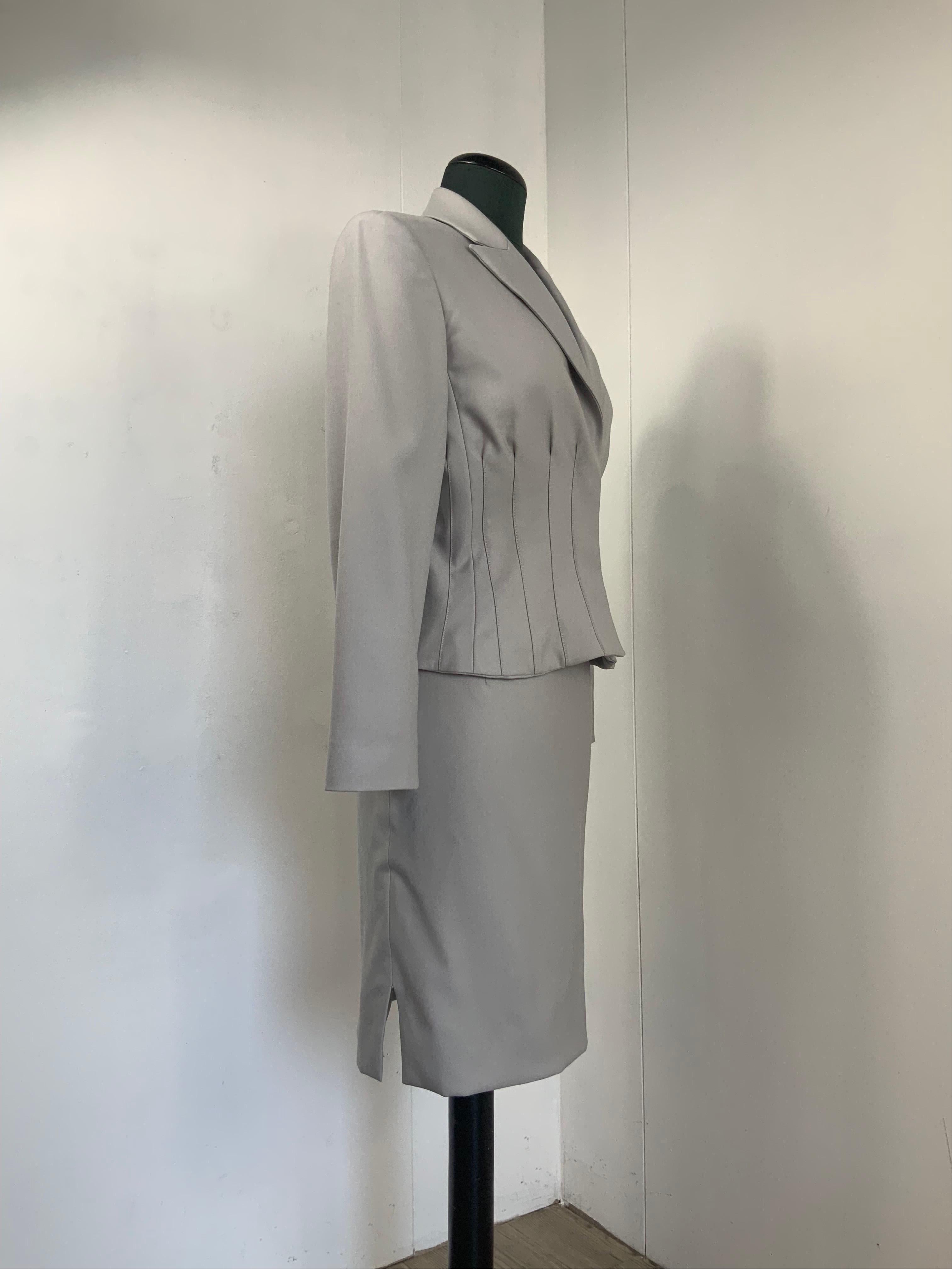 Gris Costume vintage Gianni Versace des années 90 en vente