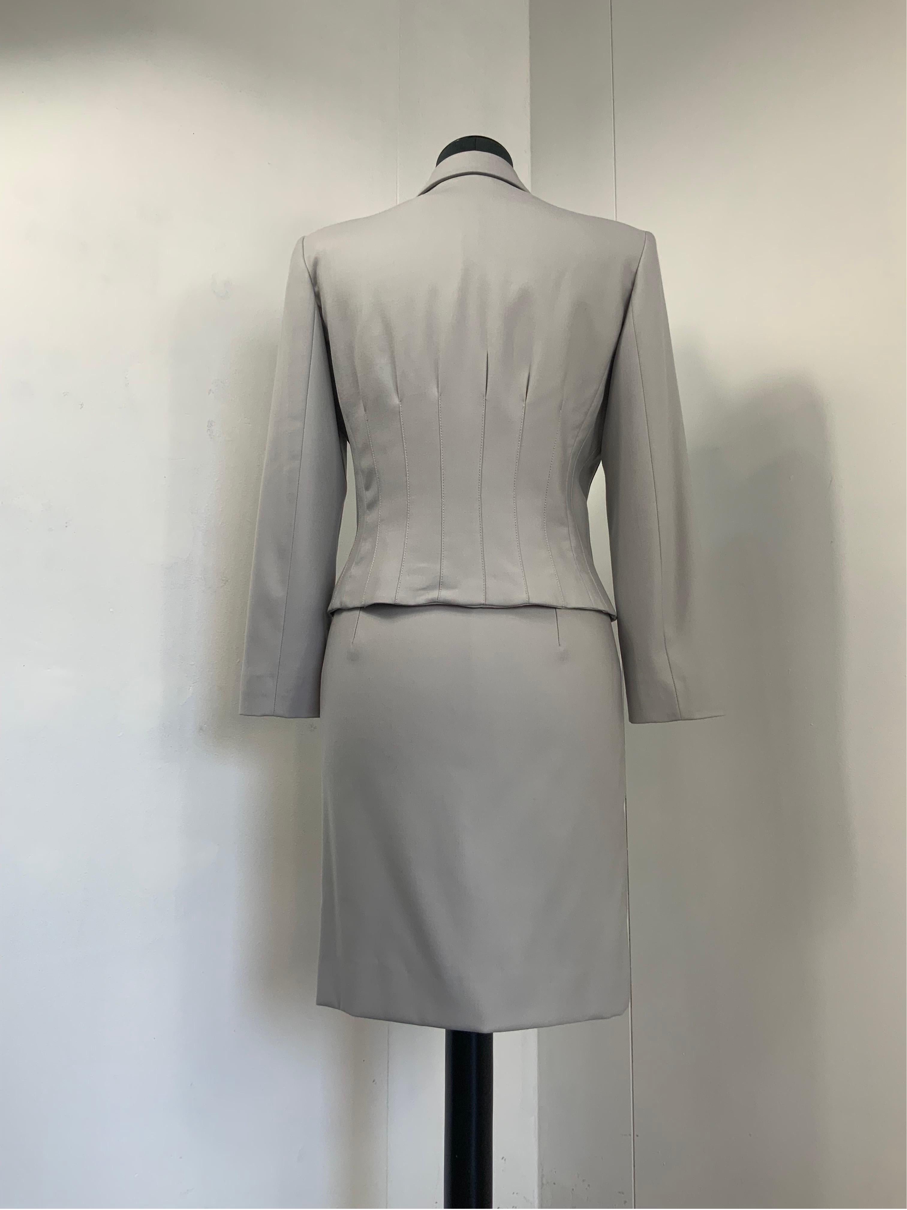 Gray Gianni Versace Vintage 90s Suit For Sale