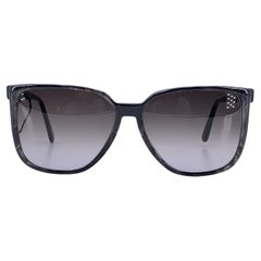 Gianni Versace Vintage Black Acetate Sunglasses 466 57/15 140mm