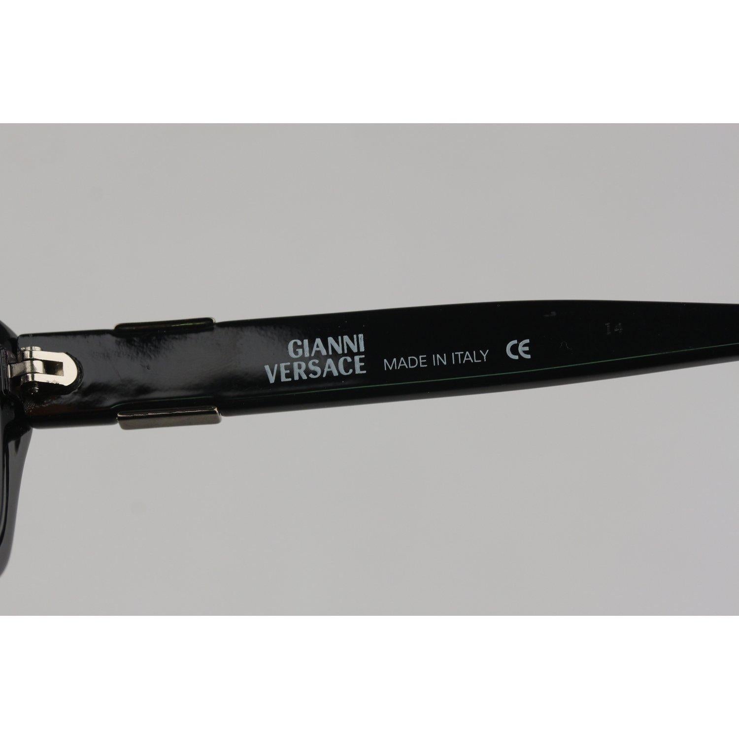 De las mujeres Gianni Versace Vintage Negro Menta Gafas de sol unisex Mod. 291/A Col 852