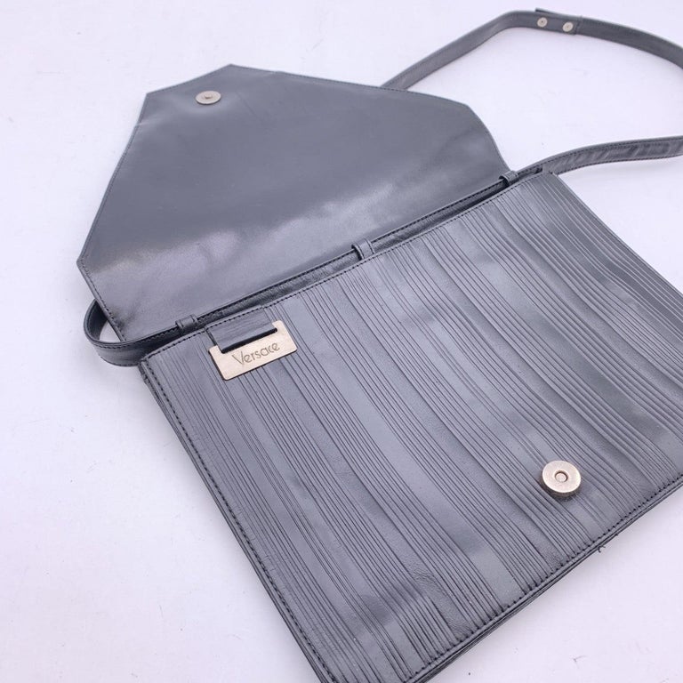 VINTAGE VERSACE Convertible Bag S/S 2000 Gianni Versace by Donatella Genuine Python Blue  main image 3