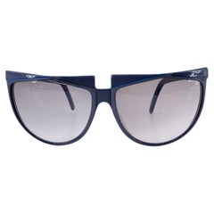 Gianni Versace Vintage Blue Grey Acetate Sunglasses 60/12 140mm