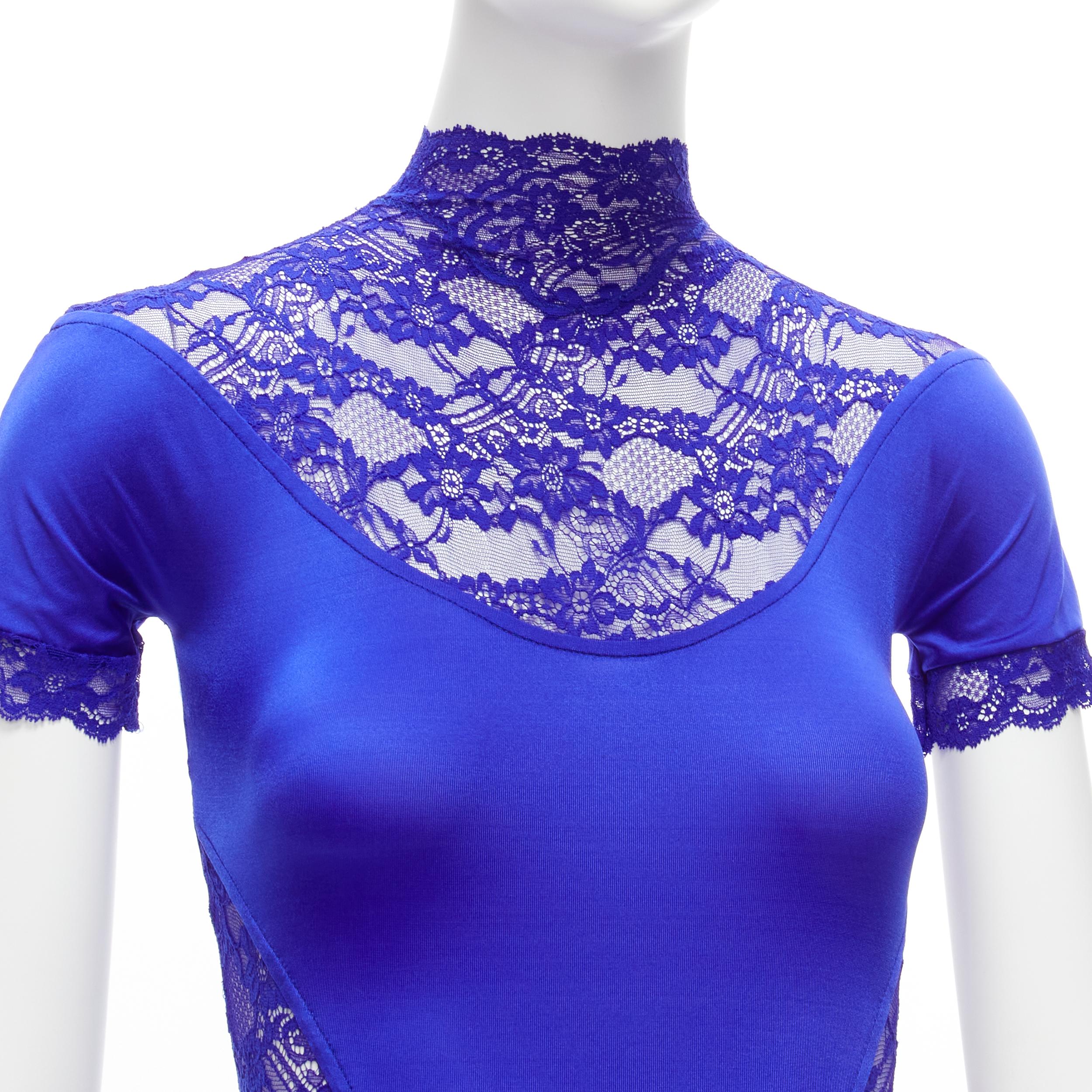 GIANNI VERSACE Vintage blue lace satin panels blue crystal body suit top
Reference: TGAS/D00361
Brand: Gianni Versace
Designer: Gianni Versace
Material: Feels like polyester
Color: Blue
Pattern: Lace
Closure: Snap Buttons
Extra Details: Blue crystal