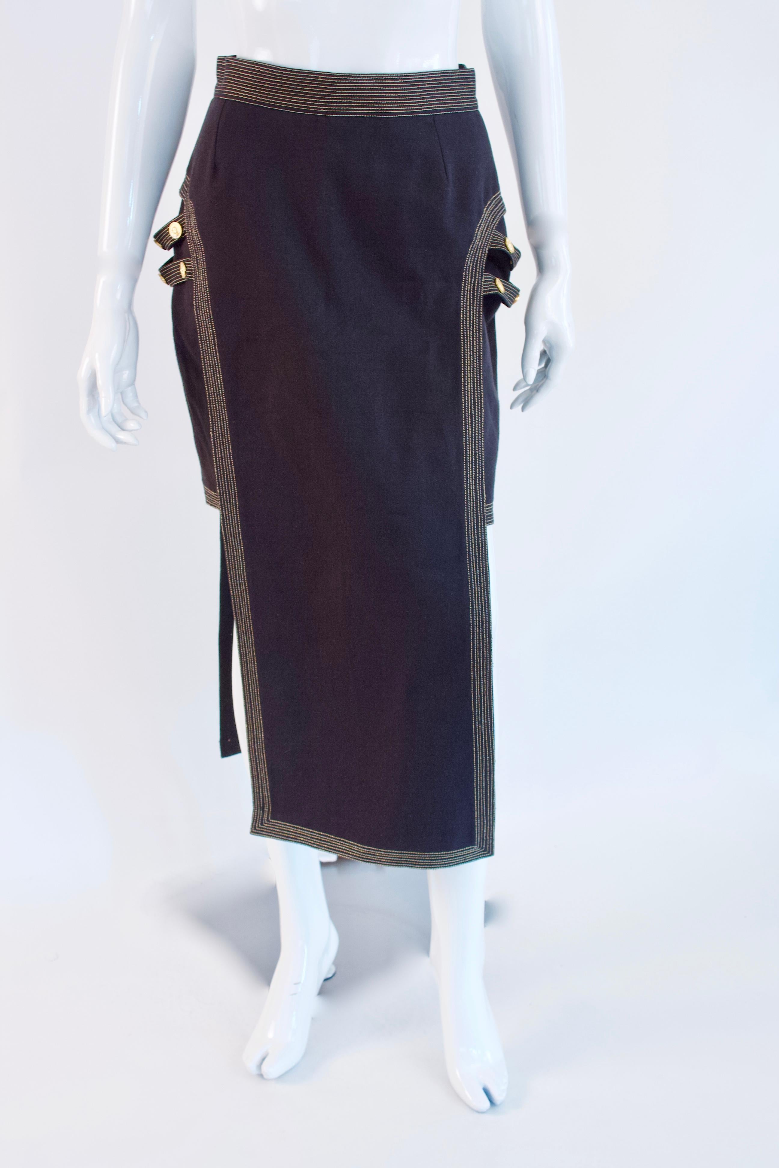 Women's or Men's GIANNI VERSACE Vintage Bondage Skirt For Sale