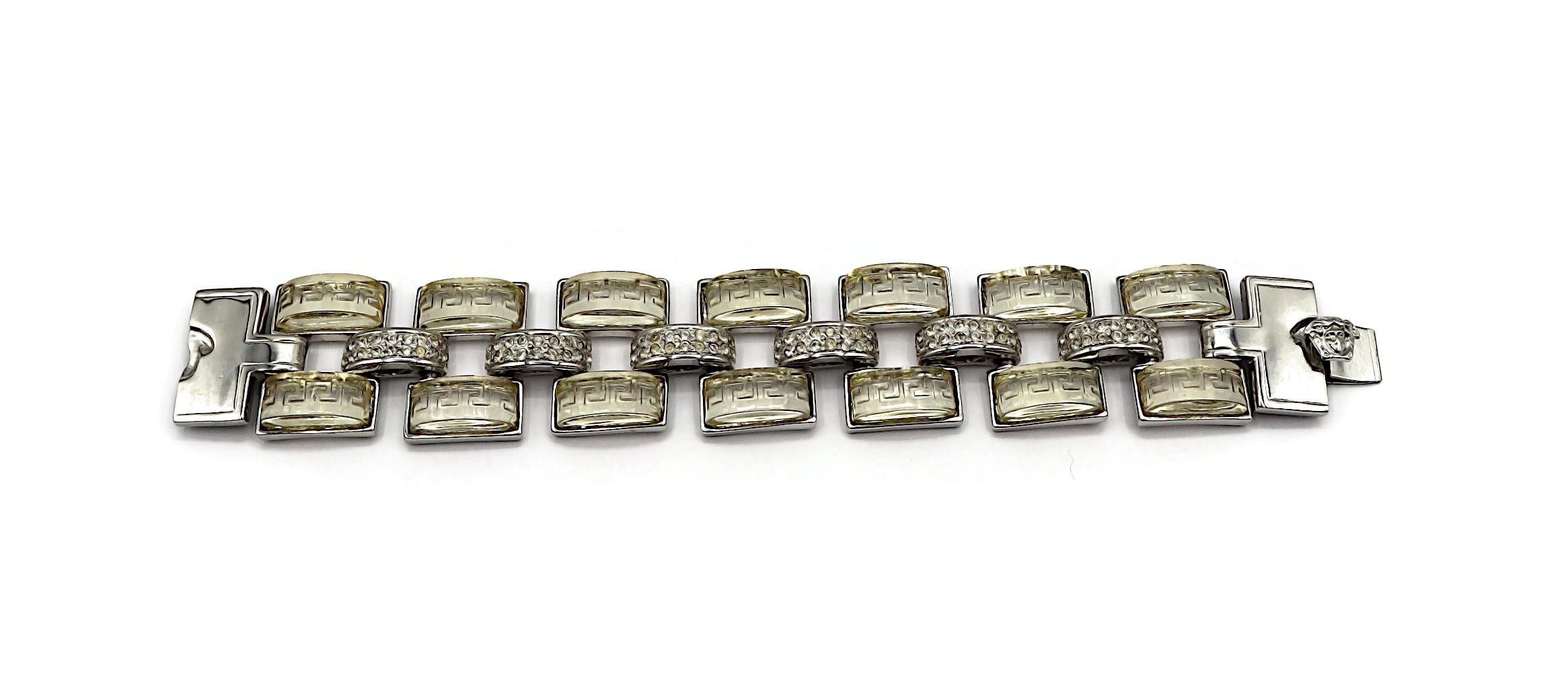 GIANNI VERSACE Vintage Bracelet and Half Hoop Earring Set For Sale 1