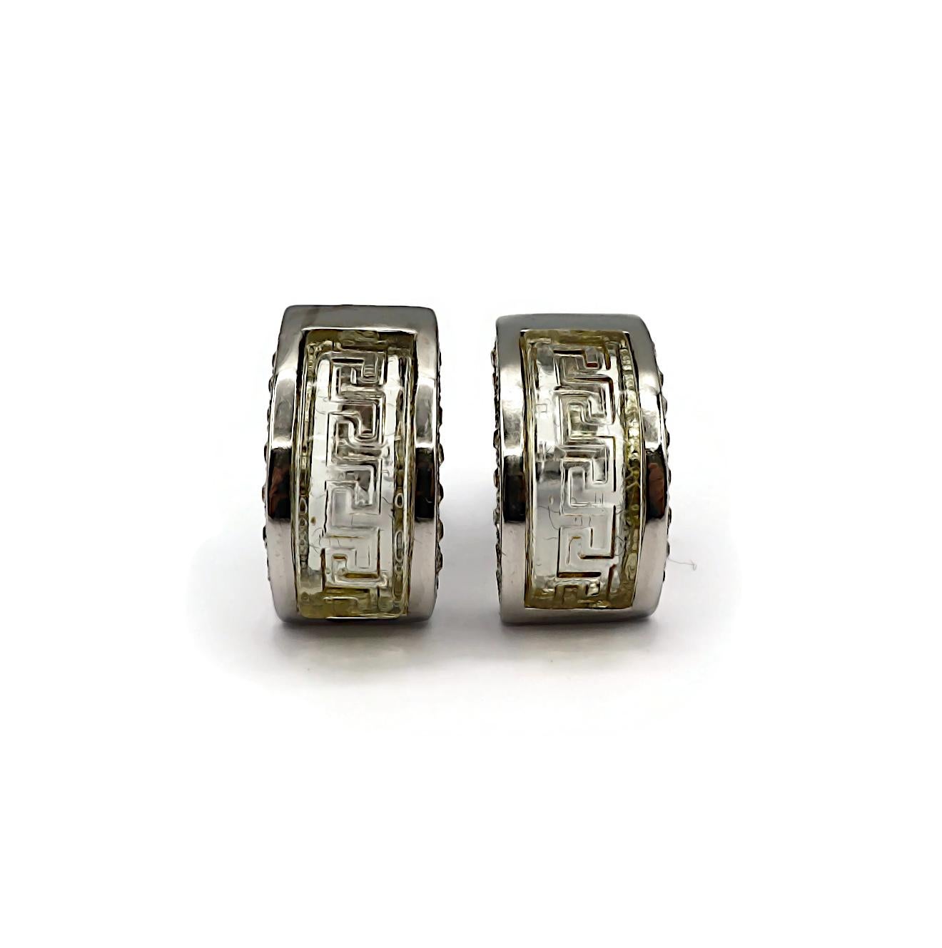GIANNI VERSACE Vintage Bracelet and Half Hoop Earring Set For Sale 2