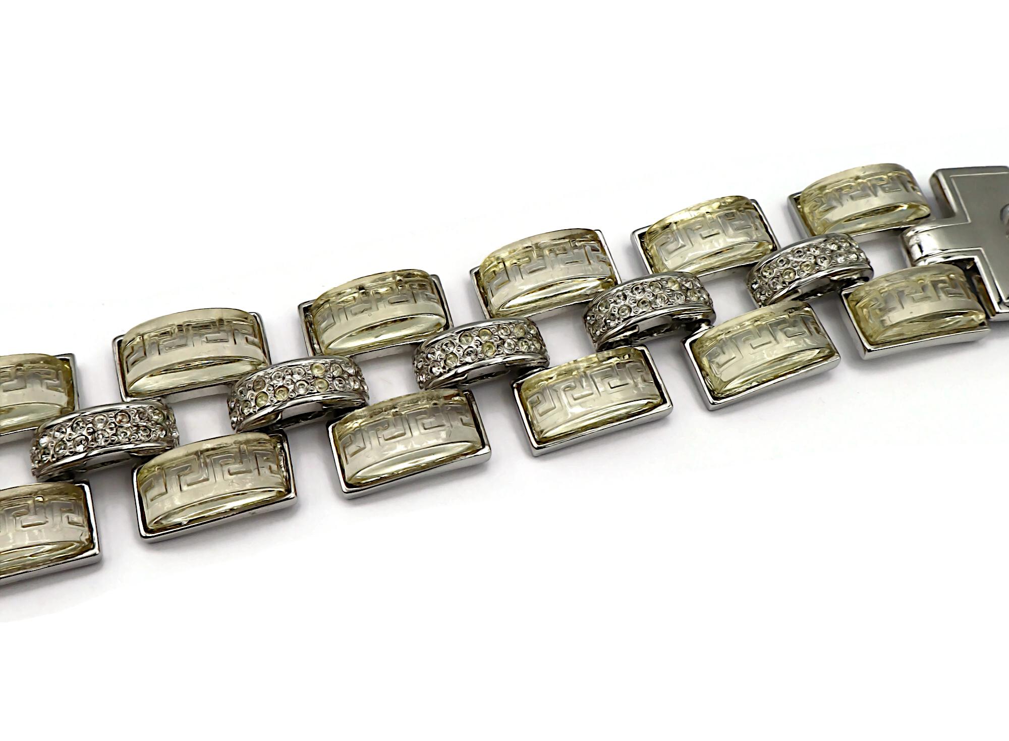 GIANNI VERSACE Vintage Bracelet and Half Hoop Earring Set For Sale 5