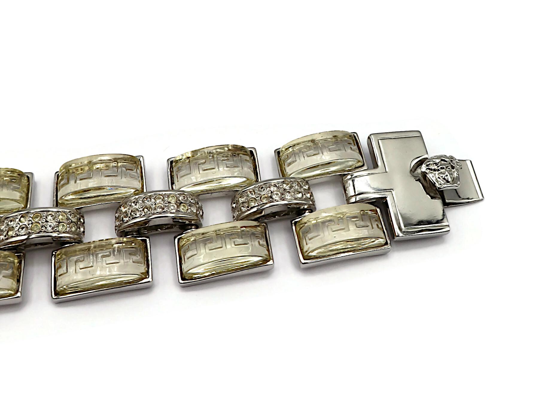 GIANNI VERSACE Vintage Bracelet and Half Hoop Earring Set For Sale 6