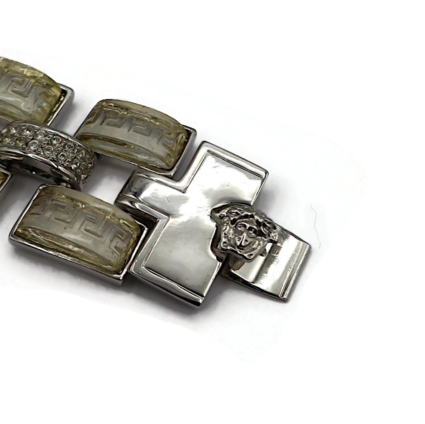 GIANNI VERSACE Vintage Bracelet and Half Hoop Earring Set For Sale 7