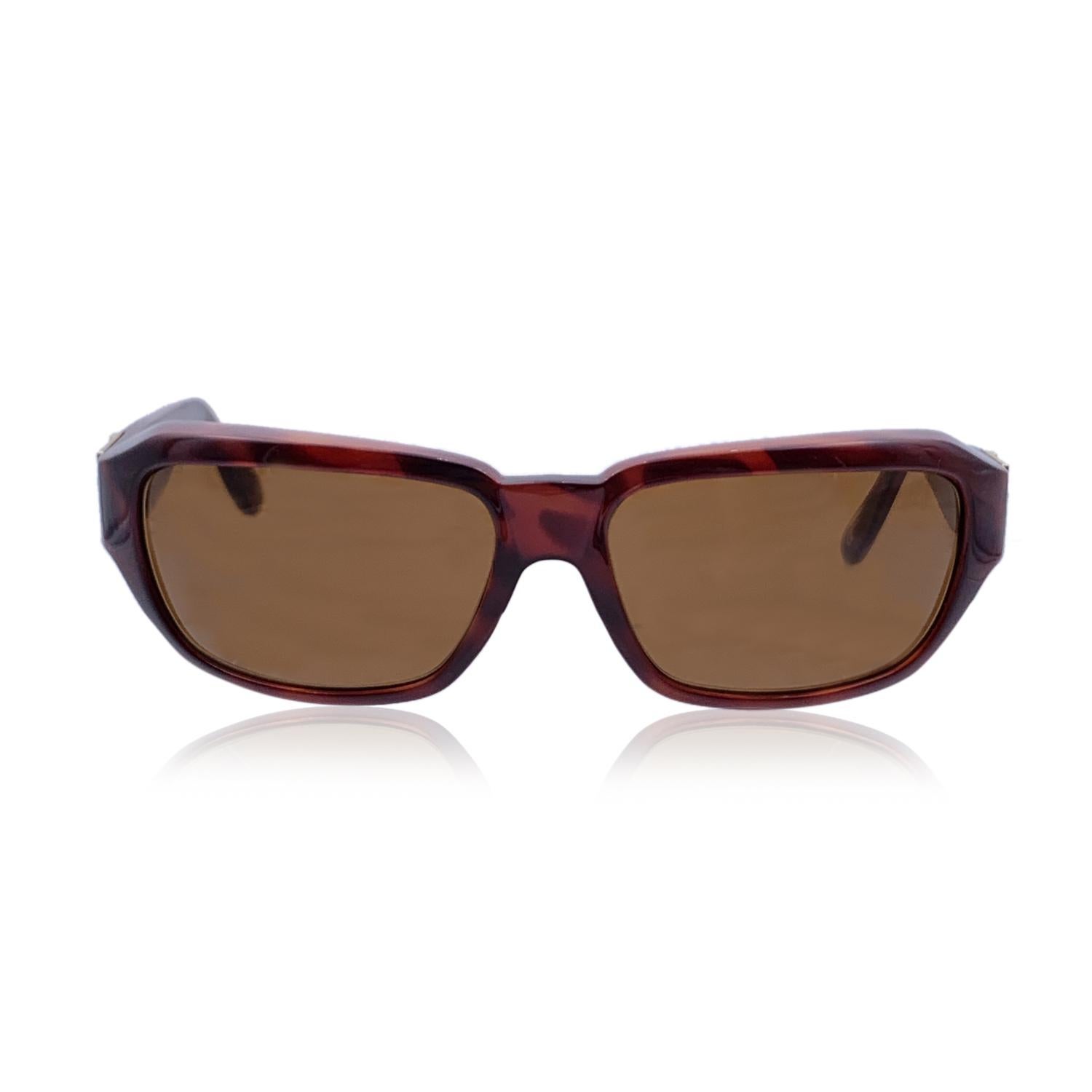 Versace Vintage Brown Medusa Mint Sunglasses Mod. 412/A Col.900 For Sale at 1stDibs