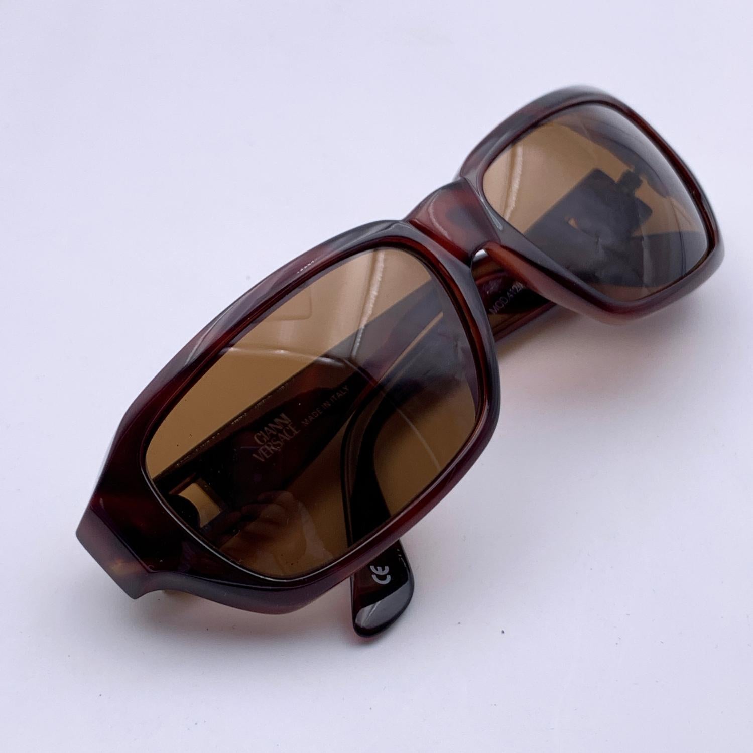 Women's Gianni Versace Vintage Brown Medusa Mint Sunglasses Mod. 412/A Col.900
