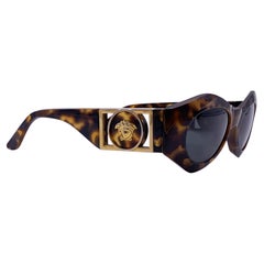 Authentic Versace Brown Sunglasses Mod 418 Col 900 Gold Medusa For Sale ...