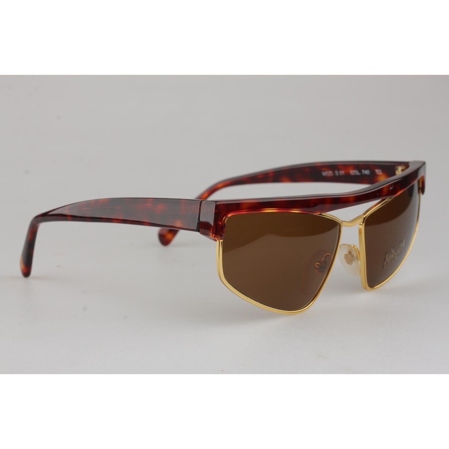 Gianni Versace Vintage Brown Sunglasses Mod. S01 Col 740 New Old Stock  In New Condition In Rome, Rome