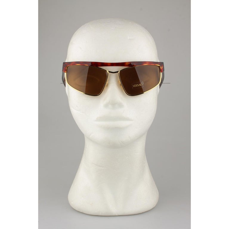 Gianni Versace Vintage Brown Sunglasses Mod. S01 Col 740 New Old Stock ...