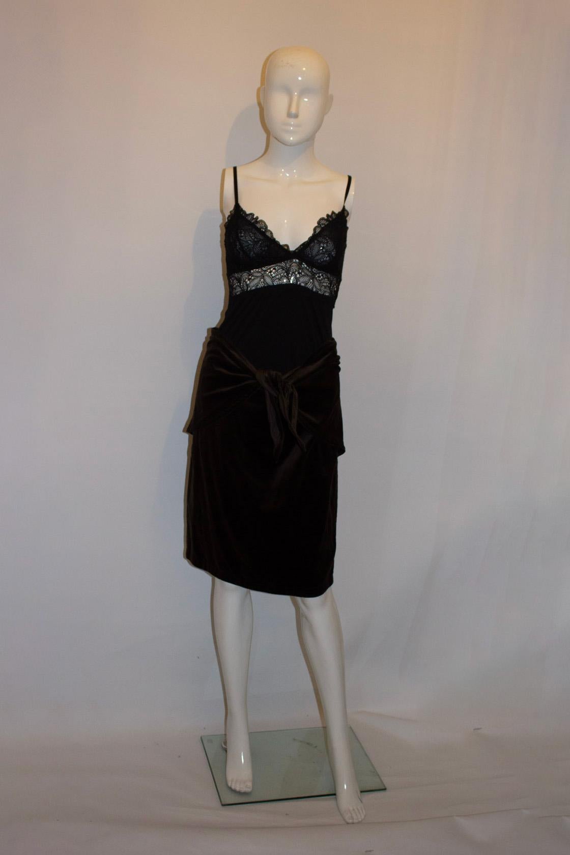 Women's or Men's Gianni Versace Vintage Brown Velvet Skirt For Sale