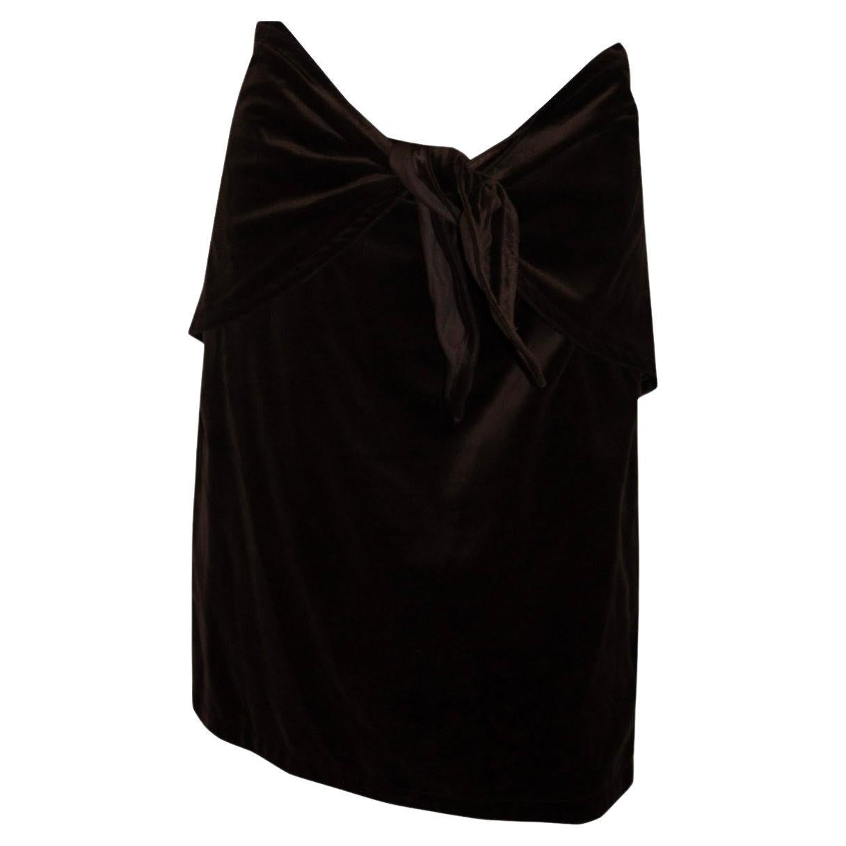 Gianni Versace Vintage Brown Velvet Skirt