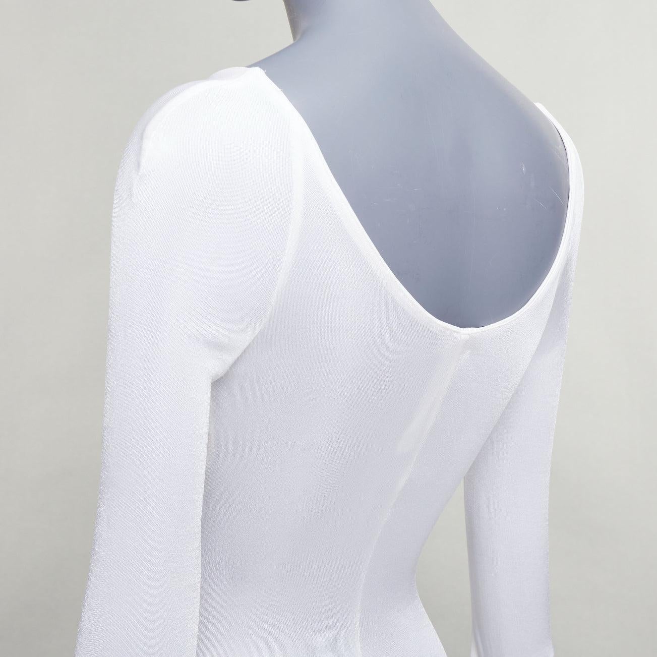 GIANNI VERSACE Vintage cream slinky jersey scoop bias cut dress For Sale 2