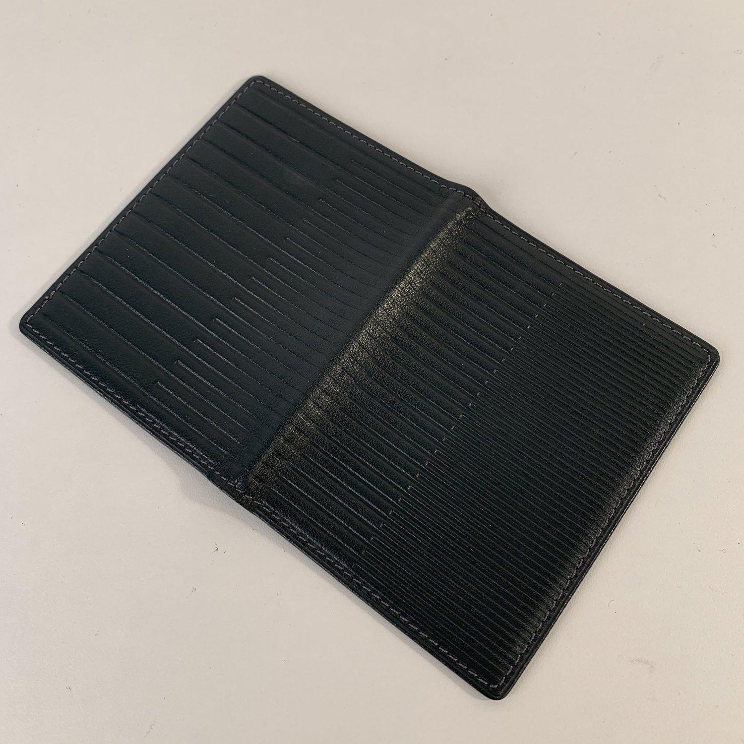 Women's Gianni Versace Vintage Embossed Leather Document Credit Card Holder