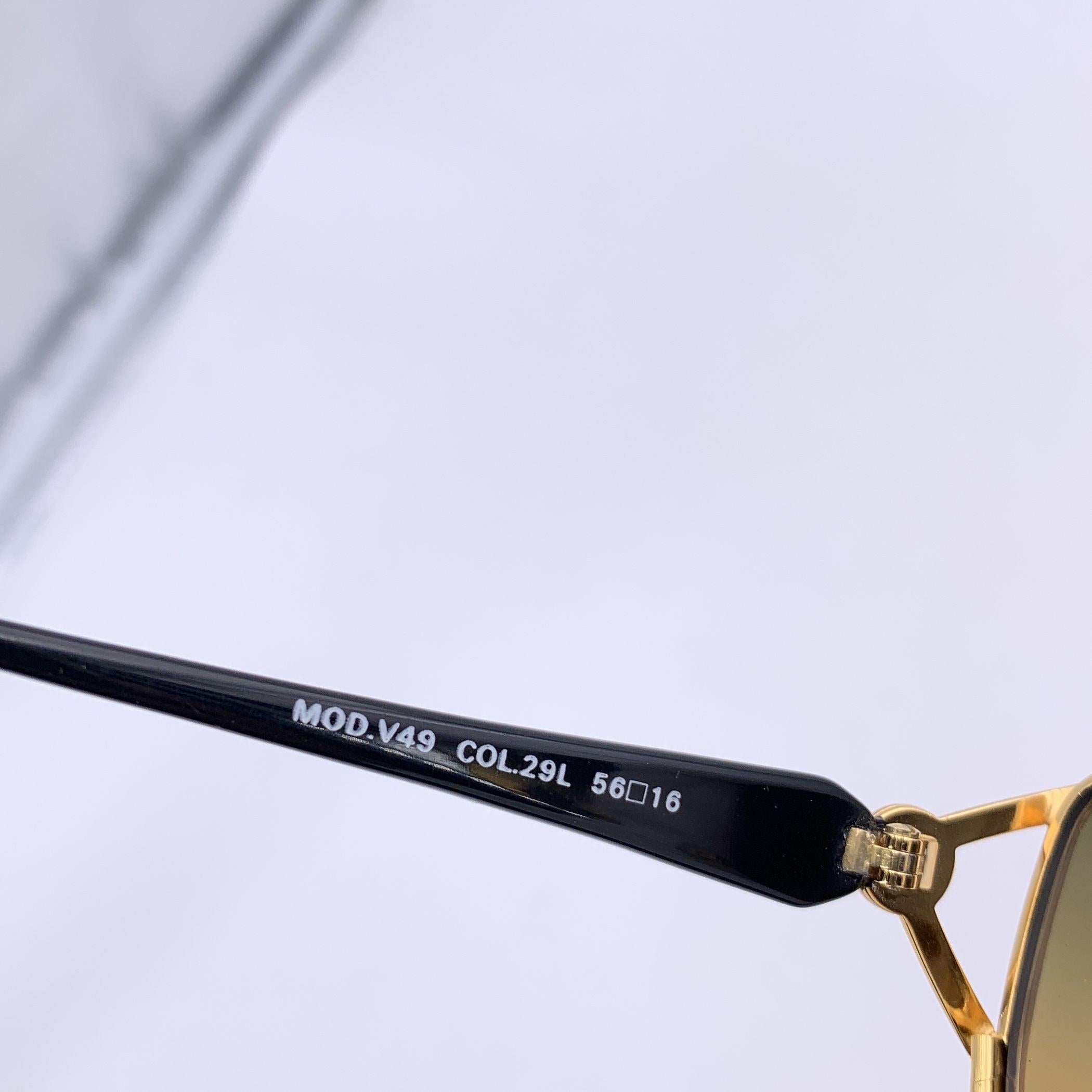Donna Gianni Versace Vintage Gold Brown Unisex Sunglasses V49 56/16 in vendita