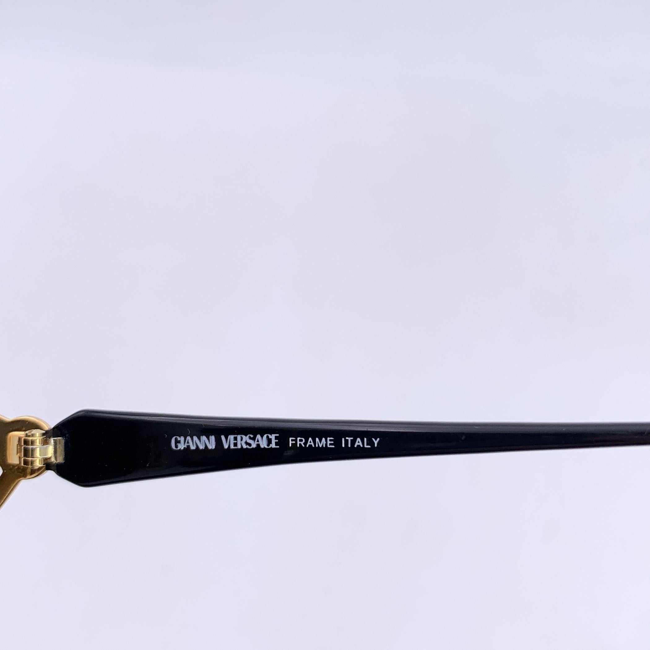 Gianni Versace Vintage Gold Brown Unisex Sunglasses V49 56/16 in vendita 1