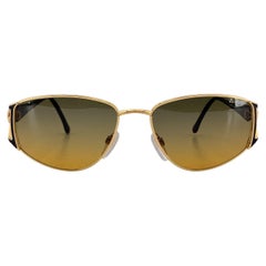 Gianni Versace Vintage Gold Brown Unisex Sunglasses V49 56/16