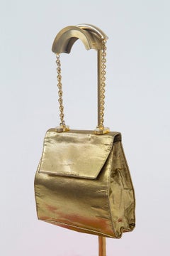 Gianni Versace vintage gold colored evening shoulder bag
