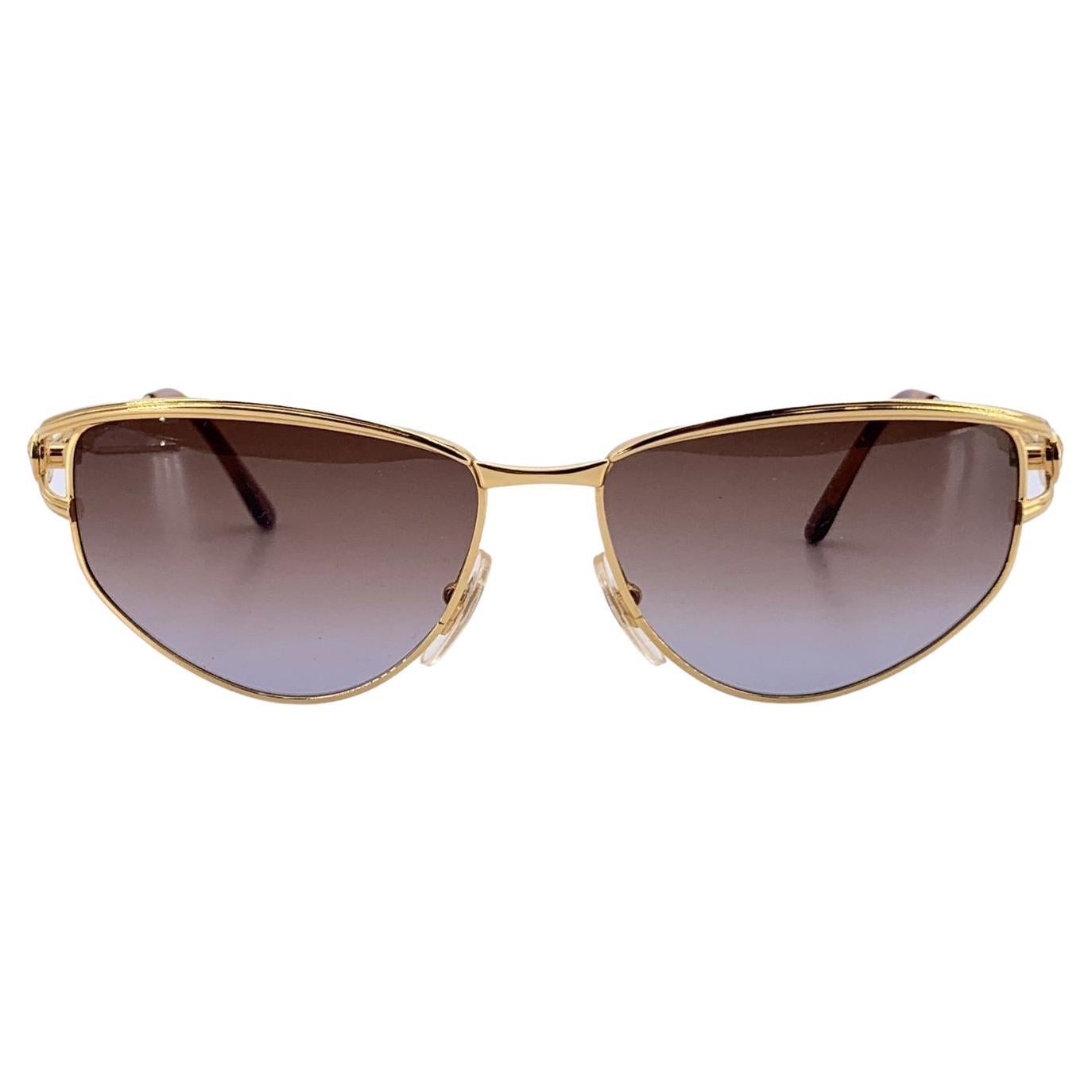 Gianni Versace Vintage Gold Unisex Sunglasses V 95 58/16 135mm en vente