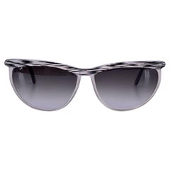 Gianni Versace Vintage Grey Acetate Sunglasses 488 56/15 140mm
