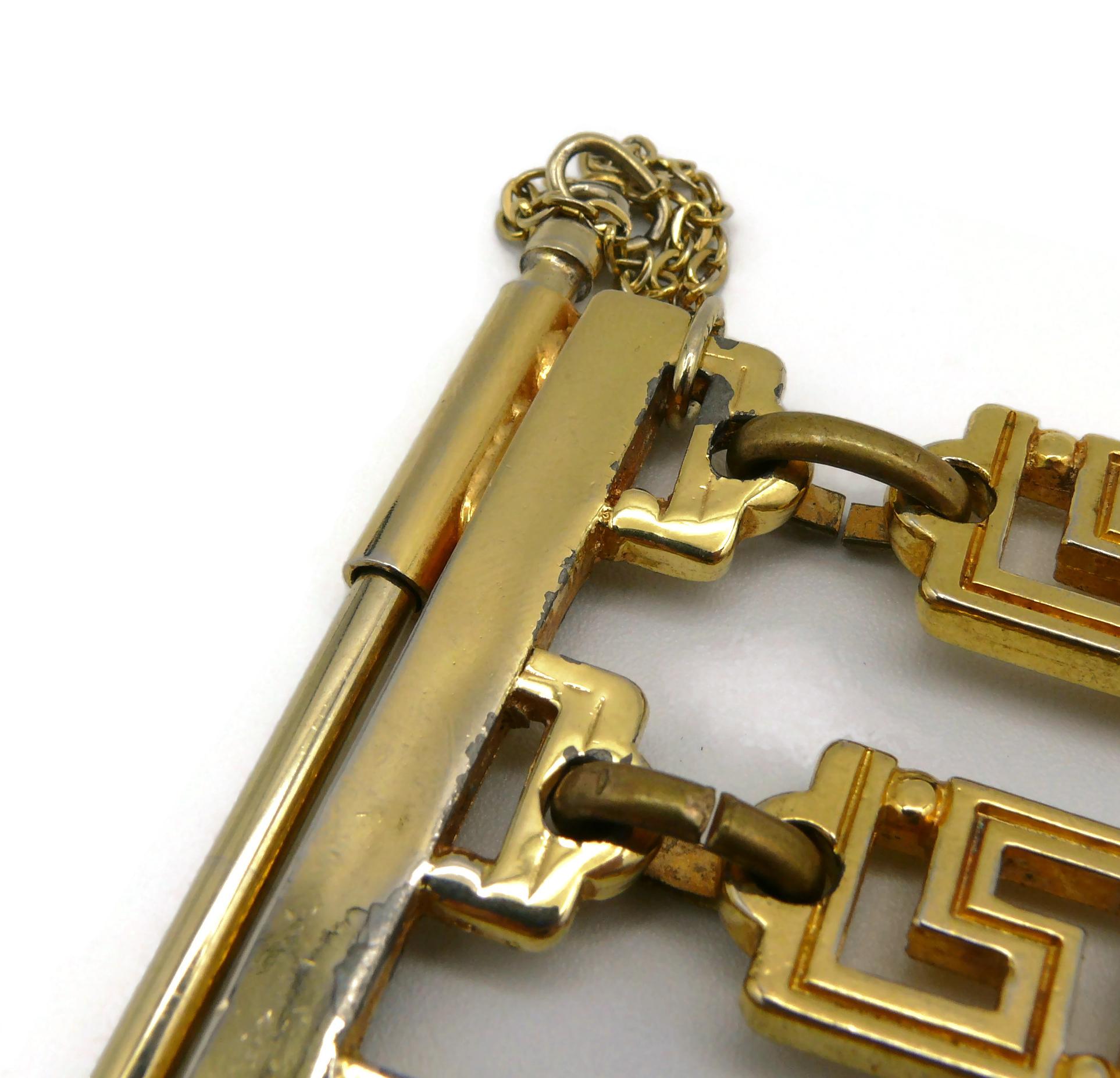 GIANNI VERSACE Vintage Iconic Gold Toned Four-Strand Medusa Cuff Bracelet 10