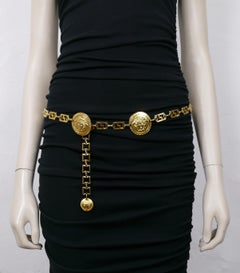 GIANNI VERSACE Vintage Iconic Medusa and Greek Chain Belt 1990s