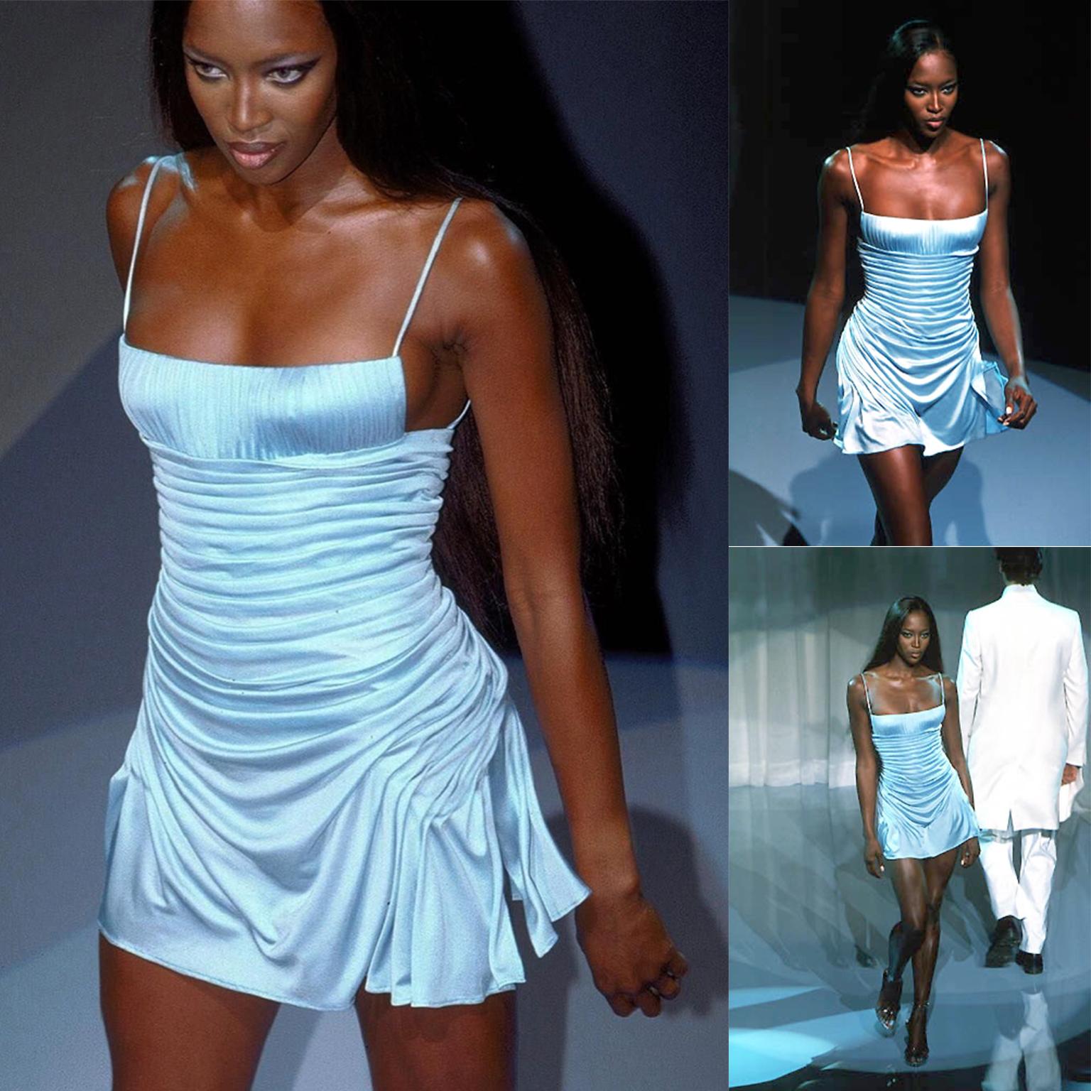 Gianni Versace Vintage Lavender Silk Jersey Naomi Campbell Runway Dress S/S  2000 at 1stDibs | naomi campbell blue dress, naomi campbell versace 1998  dress, versace naomi campbell dress
