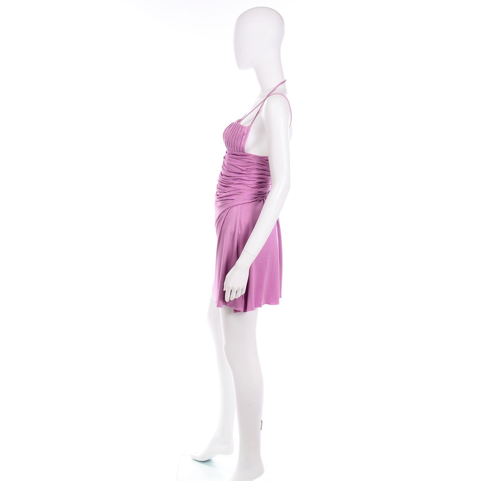naomi campbell purple dress