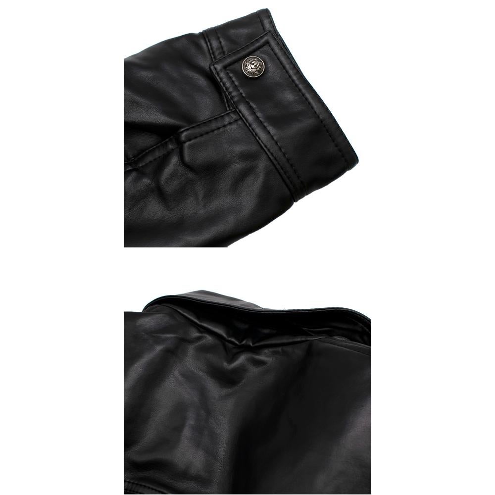 Gianni Versace Vintage Leather Biker Jacket - Us size 44 For Sale 2
