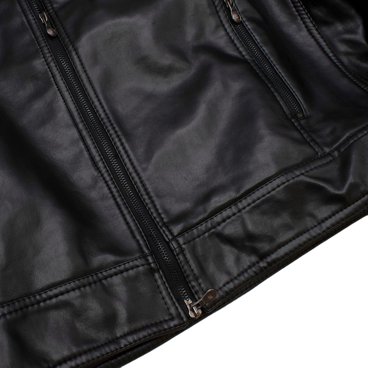 Men's Gianni Versace Vintage Leather Biker Jacket - Us size 44 For Sale