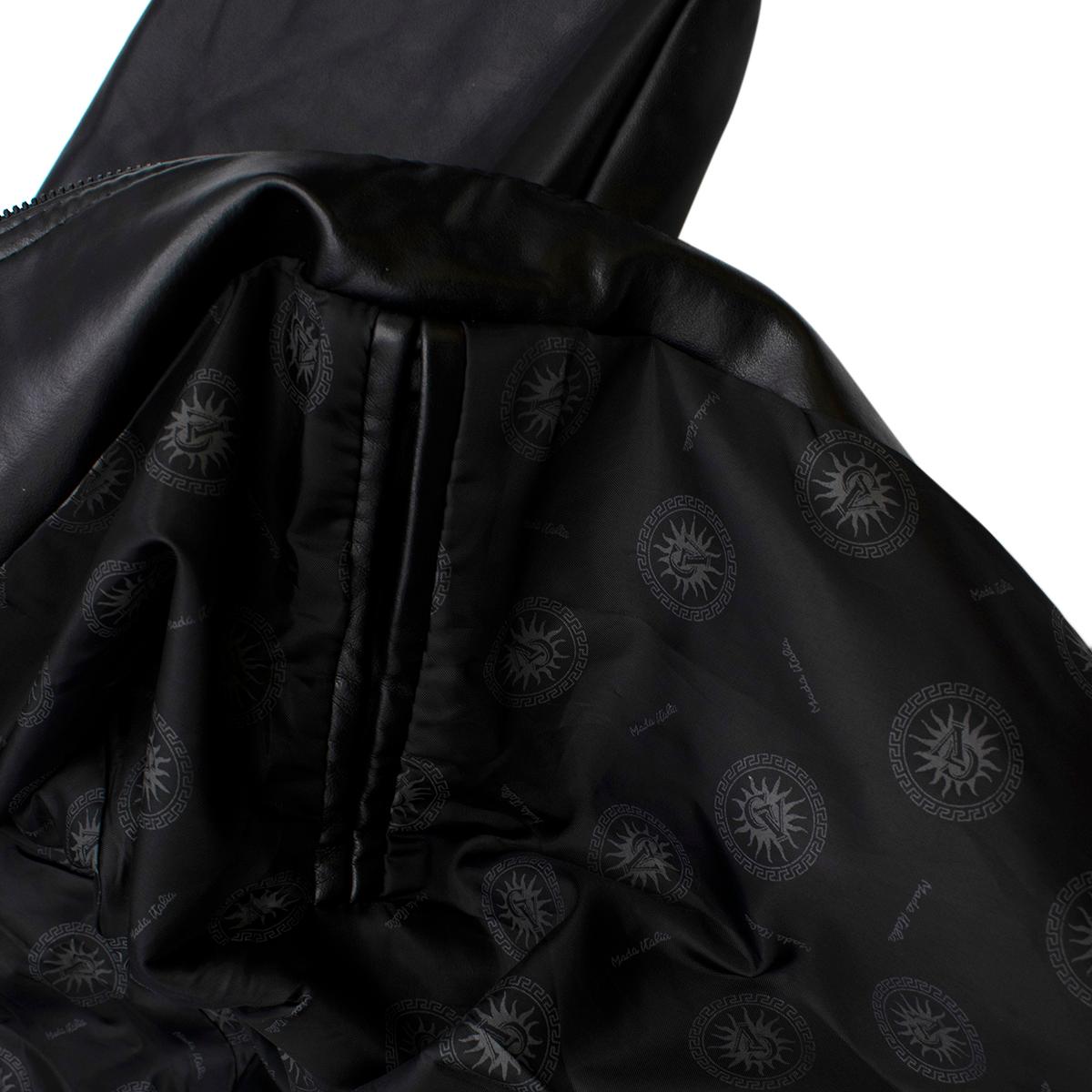 Gianni Versace Vintage Leather Biker Jacket - Us size 44 For Sale 1