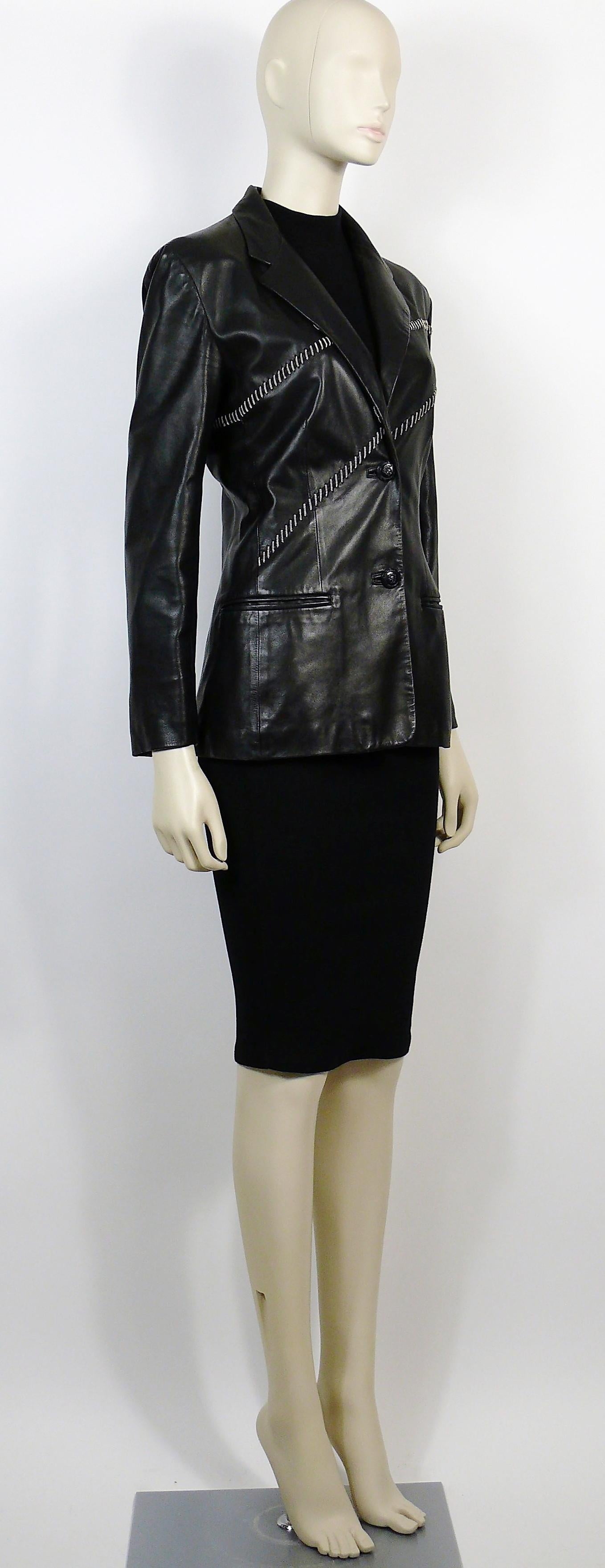 vintage versace leather jacket