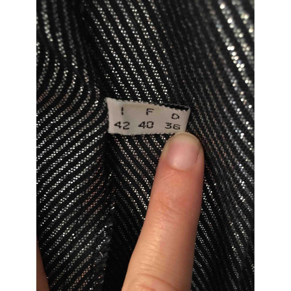 Black Gianni Versace Vintage Linen Jacket in Silver For Sale