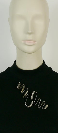 Gianni Versace Vintage Massive Jewelled Modernist Brooch