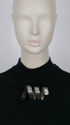 GIANNI VERSACE Vintage Massive Spiral Modernist Brooch