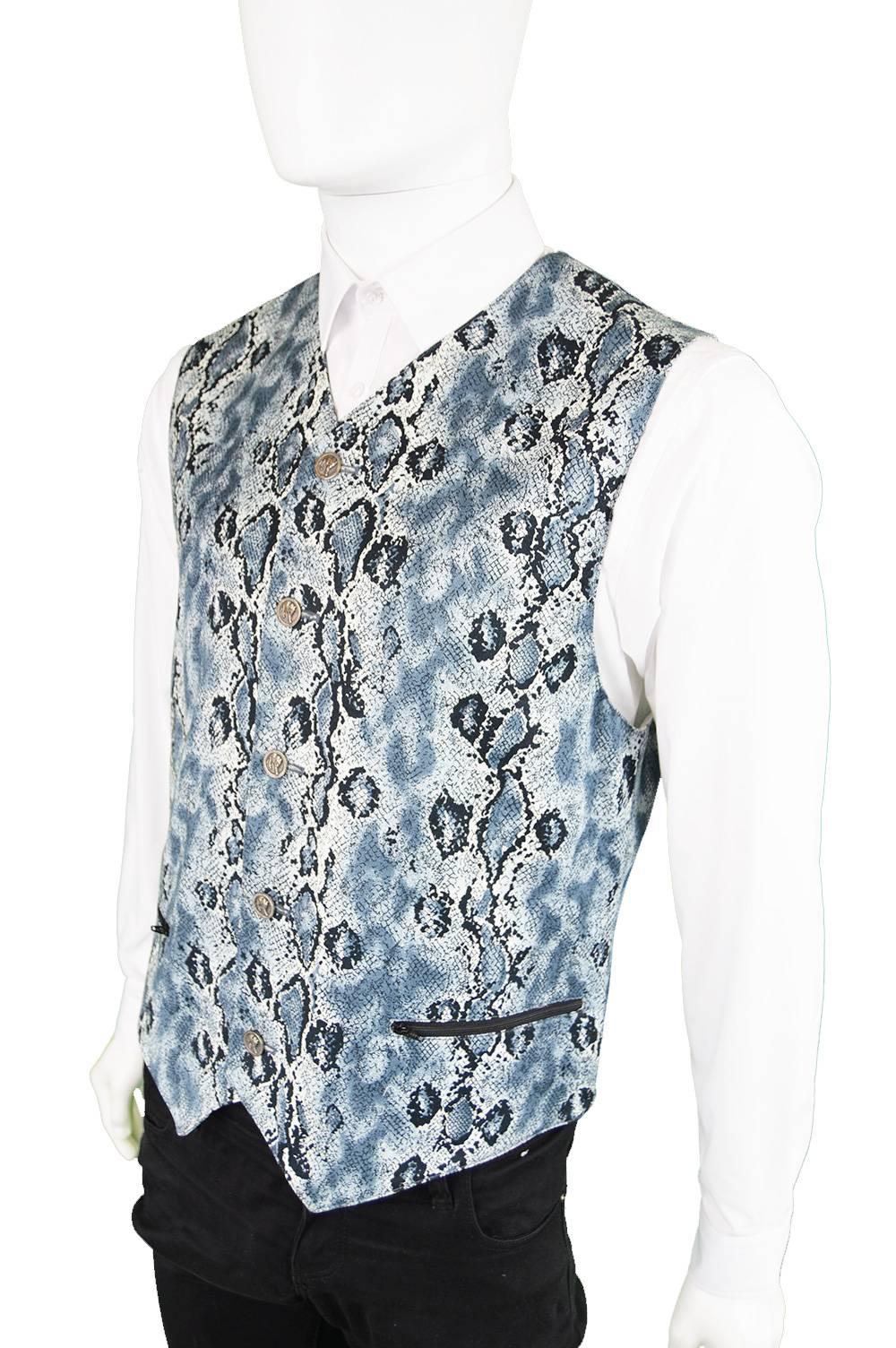 snakeskin motorcycle vest