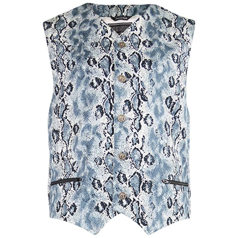 Gianni Versace Vintage Mens Snakeskin Print Vest For Sale at 1stDibs ...