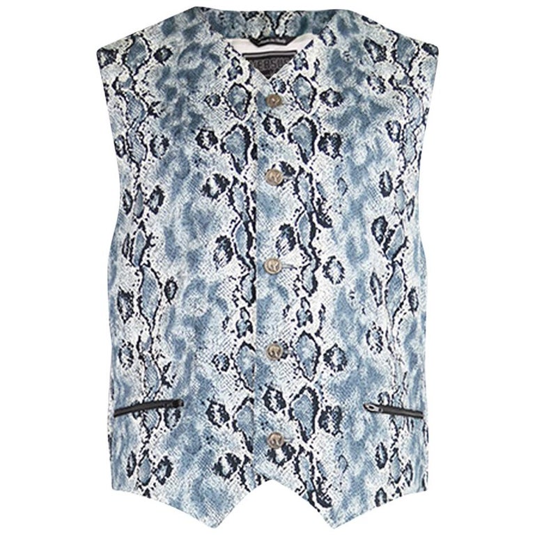 Gianni Versace Vintage Mens Snakeskin Print Vest For Sale At 1stdibs